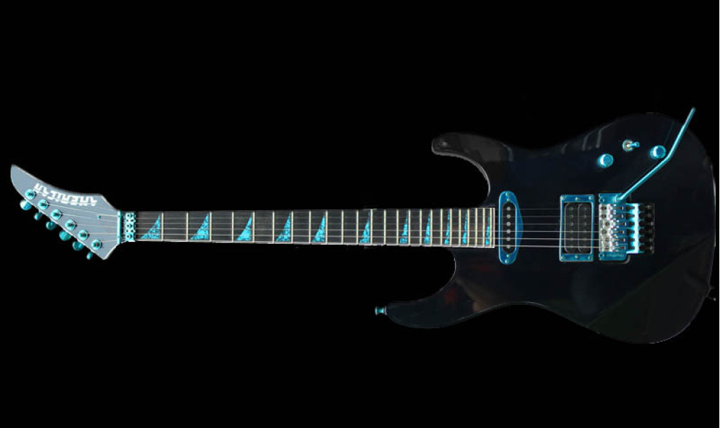 AGW SX Blue Double Cutaway Guitar